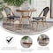 Flash Furniture Bordeaux French Bistro 31.5in. Tbl, Nvy and Wht PE Rattan, Glss Top w/2 Stck Chairs - Natural Frme SDA-AD641012-80-2001-NVYWH-NAT-GG - alternate 4